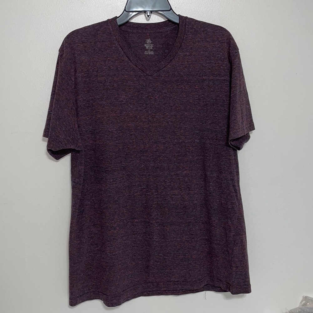 Men’s Rustic Blue Purple Marbled Shirt Size Large